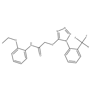 N-(2-ethoxyphenyl)-2-((1-(2-(trifluoromethyl)phenyl)-1H-tetrazol-5-yl)thio)acetamide Structure