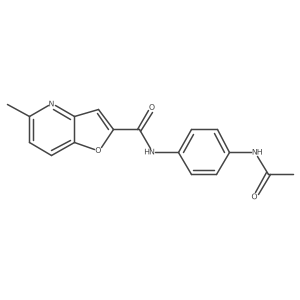 N-(4-acetamidophenyl)-5-methylfuro[3,2-b]pyridine-2-carboxamide结构式