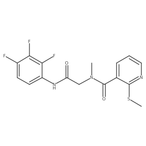2-{N-methyl-1-[2-(methylsulfanyl)pyridin-3-yl]formamido}-N-(2,3,4-trifluorophenyl)acetamide Structure