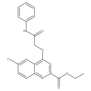 Ethyl 6-chloro-4-[(phenylcarbamoyl)methoxy]quinoline-2-carboxylate结构式