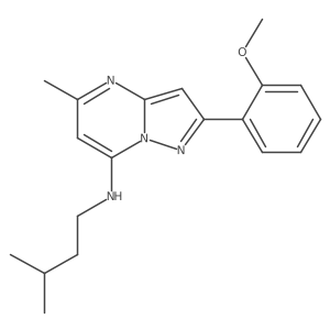 2-(2-methoxyphenyl)-5-methyl-N-(3-methylbutyl)pyrazolo[1,5-a]pyrimidin-7-amine结构式