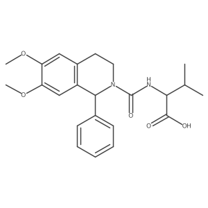 N-[(6,7-dimethoxy-1-phenyl-3,4-dihydroisoquinolin-2(1H)-yl)carbonyl]-L-valine Structure