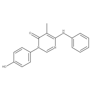 3-(4-hydroxyphenyl)-5-methyl-6-(phenylamino)pyrimidin-4(3H)-one结构式