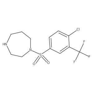 1-[[4-Chloro-3-(trifluoromethyl)phenyl]sulfonyl]hexahydro-1H-1,4-diazepine结构式