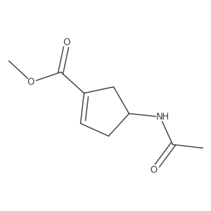 Methyl 4-(acetylamino)-1-cyclopentene-1-carboxylate Structure