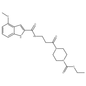 ethyl 4-{N-[(4-methoxy-1H-indol-2-yl)carbonyl]-beta-alanyl}piperazine-1-carboxylate Structure