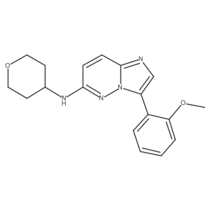 3-(2-methoxyphenyl)-N-(tetrahydro-2H-pyran-4-yl)imidazo[1,2-b]pyridazin-6-amine Structure