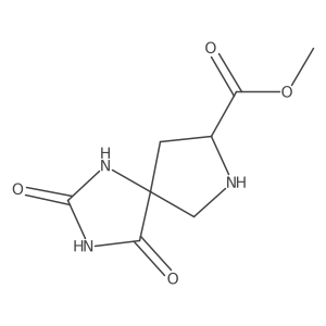 Methyl (8S)-2,4-dioxo-1,3,7-triazaspiro[4.4]nonane-8-carboxylate Structure