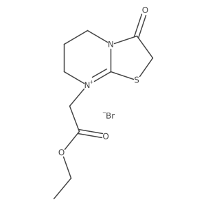 8-(2-ethoxy-2-oxoethyl)-3-oxo-2,3,6,7-tetrahydro-5H-[1,3]thiazolo[3,2-a]pyrimidin-8-ium bromide结构式