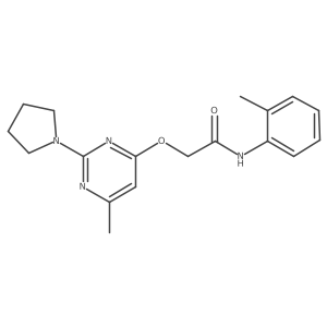 2-{[6-Methyl-2-(pyrrolidin-1-YL)pyrimidin-4-YL]oxy}-N-(2-methylphenyl)acetamide结构式