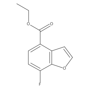 7-fluoro-benzofuran-4-carboxylic Acid Ethyl Ester结构式