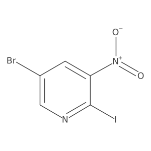 5-Bromo-2-iodo-3-nitropyridine结构式