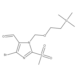 4-Bromo-2-(methylsulfonyl)-1-[[2-(trimethylsilyl)ethoxy]methyl]-1H-imidazole-5-carboxaldehyde Structure