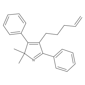 2,2-Dimethyl-4-(4-penten-1-yl)-3,5-diphenyl-2H-pyrrole结构式