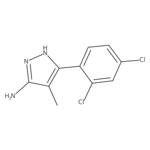 3-(2,4-Dichlorophenyl)-4-methyl-1H-pyrazol-5-amine结构式