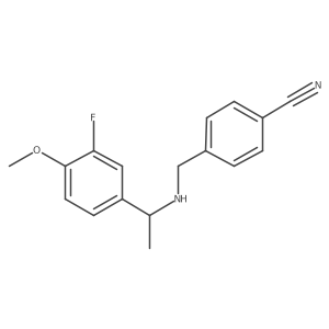 4-[[1-(3-Fluoro-4-methoxyphenyl)ethylamino]methyl]benzonitrile Structure