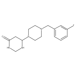 6-[4-[(3-Fluorophenyl)methyl]piperazin-1-yl]-1,3-diazinan-4-one结构式