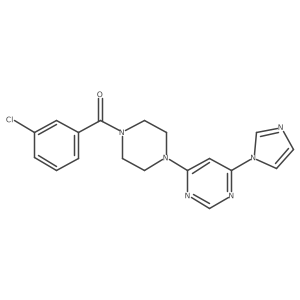 (4-(6-(1H-imidazol-1-yl)pyrimidin-4-yl)piperazin-1-yl)(3-chlorophenyl)methanone Structure