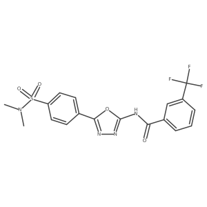 N-(5-(4-(N,N-dimethylsulfamoyl)phenyl)-1,3,4-oxadiazol-2-yl)-3-(trifluoromethyl)benzamide Structure