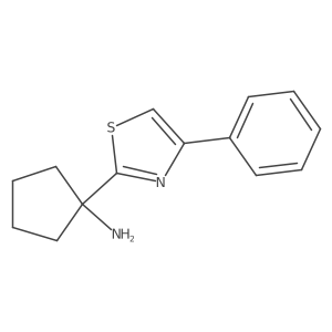 1-(4-Phenyl-2-thiazolyl)cyclopentanamine结构式