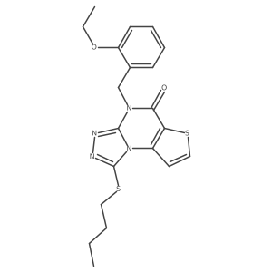1-(butylthio)-4-(2-ethoxybenzyl)thieno[2,3-e][1,2,4]triazolo[4,3-a]pyrimidin-5(4H)-one结构式