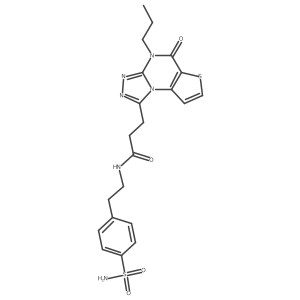 3-(5-oxo-4-propyl-4,5-dihydrothieno[2,3-e][1,2,4]triazolo[4,3-a]pyrimidin-1-yl)-N-(4-sulfamoylphenethyl)propanamide Structure