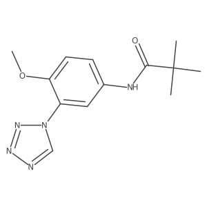 N-[4-methoxy-3-(1H-tetrazol-1-yl)phenyl]-2,2-dimethylpropanamide结构式