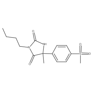 3-Butyl-5-methyl-5-(4-methylsulfonylphenyl)imidazolidine-2,4-dione Structure