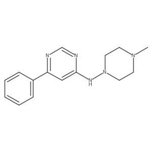 N-(4-methylpiperazin-1-yl)-6-phenylpyrimidin-4-amine结构式