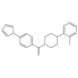 1-(2-fluorophenyl)-4-[4-(1H-pyrrol-1-yl)benzoyl]piperazine Structure