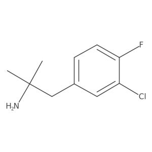 1-(3-Chloro-4-fluorophenyl)-2-methylpropan-2-amine结构式