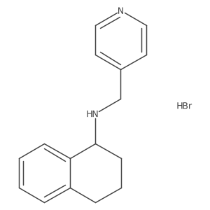 N-(4-pyridinylmethyl)-1,2,3,4-tetrahydro-1-naphthalenamine hydrobromide结构式
