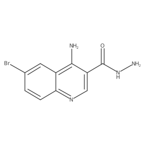 4-Amino-6-bromoquinoline-3-carbohydrazide结构式