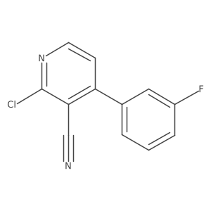 2-Chloro-4-(3-fluorophenyl)nicotinonitrile Structure