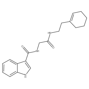 N-(2-((2-(cyclohex-1-en-1-yl)ethyl)amino)-2-oxoethyl)-1H-indole-3-carboxamide结构式