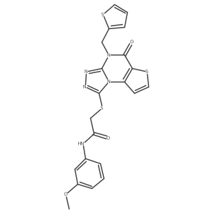 N-(3-methoxyphenyl)-2-((5-oxo-4-(thiophen-2-ylmethyl)-4,5-dihydrothieno[2,3-e][1,2,4]triazolo[4,3-a]pyrimidin-1-yl)thio)acetamide Structure