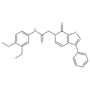 N-(3,4-dimethoxyphenyl)-2-(7-oxo-3-(pyridin-4-yl)isothiazolo[4,5-d]pyrimidin-6(7H)-yl)acetamide结构式