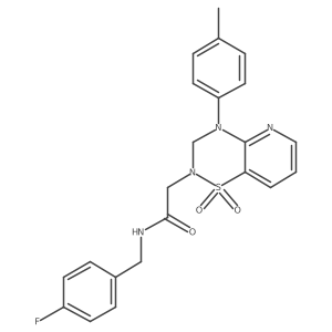 2-(1,1-dioxido-4-(p-tolyl)-3,4-dihydro-2H-pyrido[2,3-e][1,2,4]thiadiazin-2-yl)-N-(4-fluorobenzyl)acetamide Structure