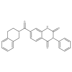 3-phenyl-7-(1,2,3,4-tetrahydroisoquinoline-2-carbonyl)quinazoline-2,4(1H,3H)-dione结构式