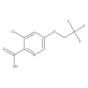 2-Pyridinecarboxylic acid, 3-chloro-5-(2,2,2-trifluoroethoxy)-结构式