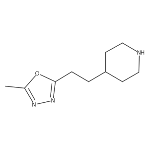 4-(2-(5-Methyl-1,3,4-oxadiazol-2-yl)ethyl)piperidine结构式