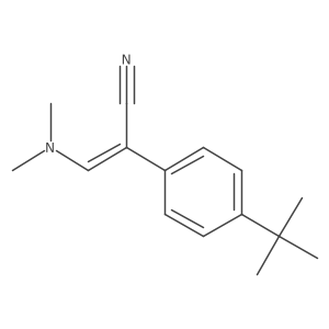 (E)-2-(4-tert-butylphenyl)-3-(dimethylamino)prop-2-enenitrile Structure