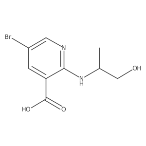 5-Bromo-2-((1-hydroxypropan-2-yl)amino)nicotinic acid结构式