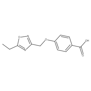 4-[(5-Ethyl-1,2,4-oxadiazol-3-yl)methoxy]benzoic acid结构式