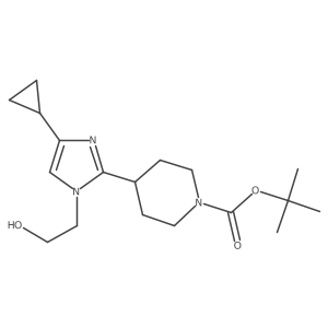 tert-butyl 4-(4-cyclopropyl-1-(2-hydroxyethyl)-1H-imidazol-2-yl)piperidine-1-carboxylate Structure