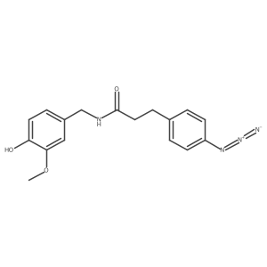 4-Azido-N-[(4-hydroxy-3-methoxyphenyl)methyl]benzenepropanamide Structure