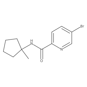 5-bromo-N-(1-methylcyclopentyl)pyridine-2-carboxamide结构式