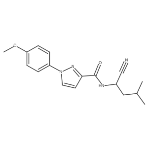 N-(1-cyano-3-methylbutyl)-1-(4-methoxyphenyl)-1H-pyrazole-3-carboxamide Structure