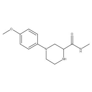 4-(4-methoxyphenyl)-N-methylpiperazine-2-carboxamide结构式