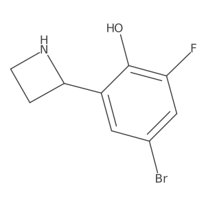 2-(Azetidin-2-yl)-4-bromo-6-fluorophenol Structure